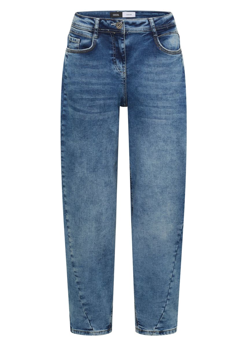High Waist Barrel Leg Jeans im Loose Fit
