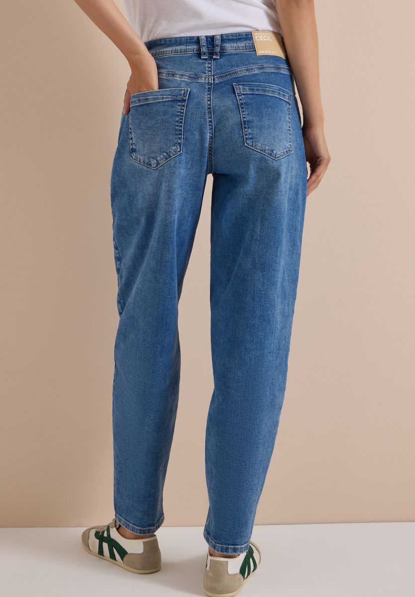 High Waist Barrel Leg Jeans im Loose Fit