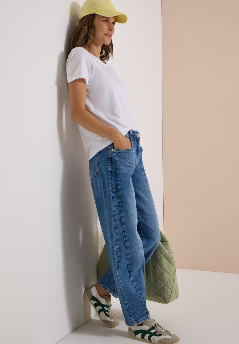 High Waist Barrel Leg Jeans im Loose Fit