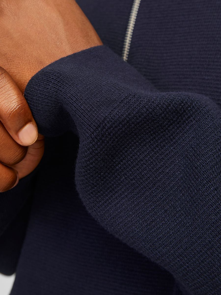 JJMILANO STITCH KNIT HALF ZIP SN
