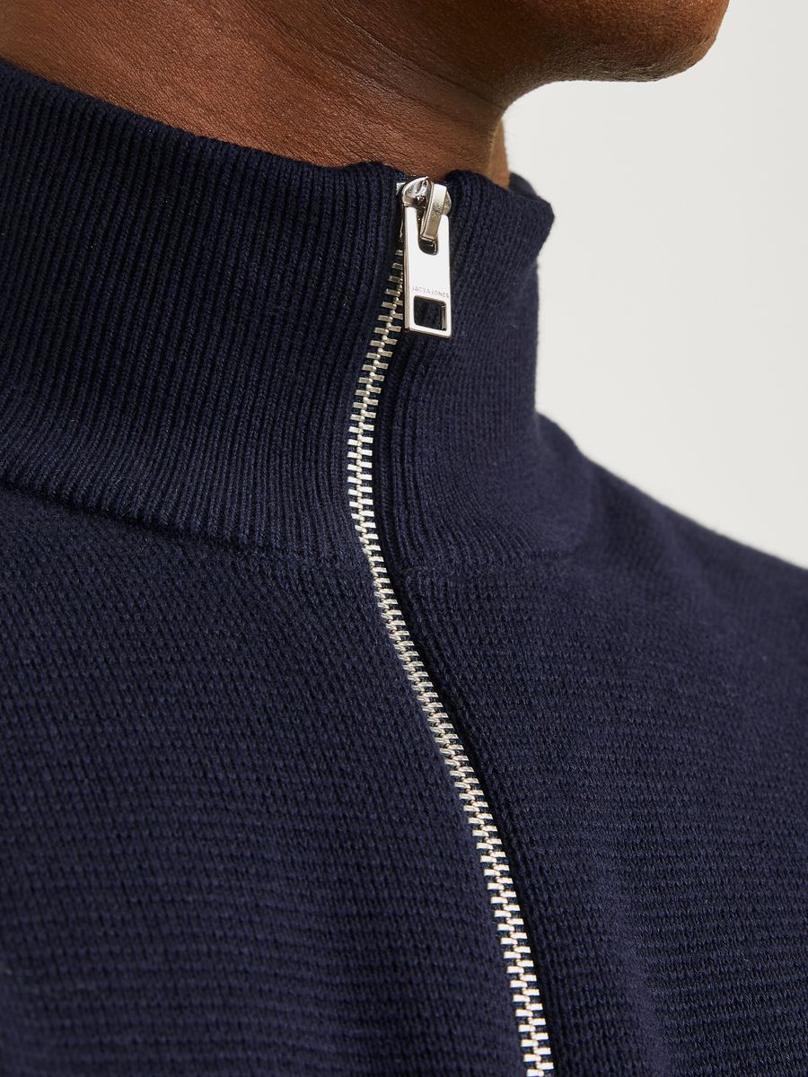 JJMILANO STITCH KNIT HALF ZIP SN