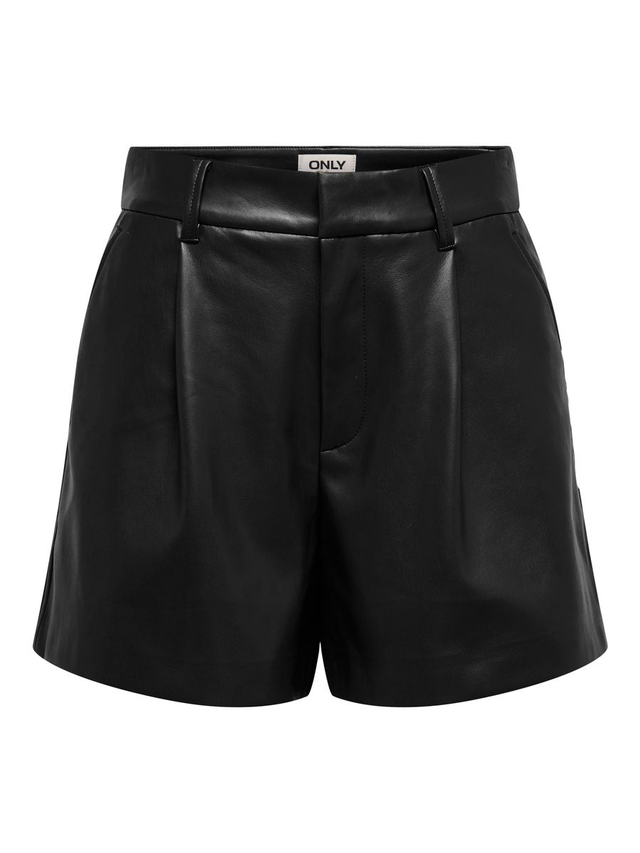 ONLSMOOTH HW FAUX LEA SHORTS CC PNT
