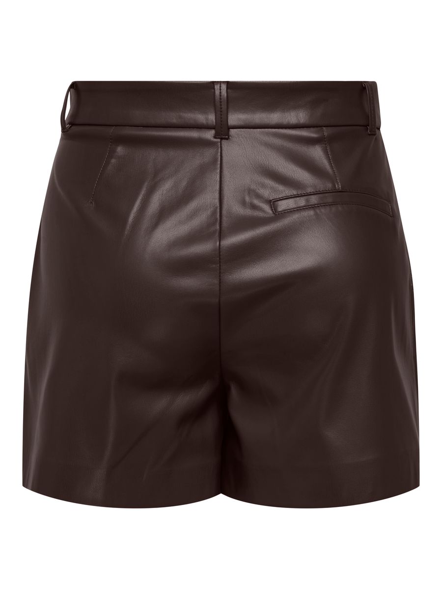 ONLSMOOTH HW FAUX LEA SHORTS CC PNT