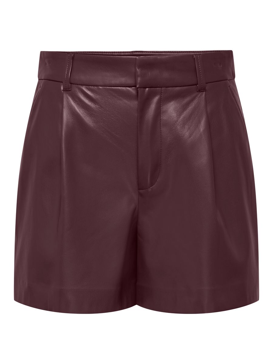 ONLSMOOTH HW FAUX LEA SHORTS CC PNT