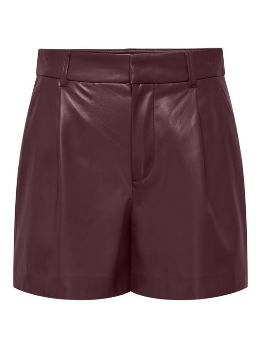 ONLSMOOTH HW FAUX LEA SHORTS CC PNT