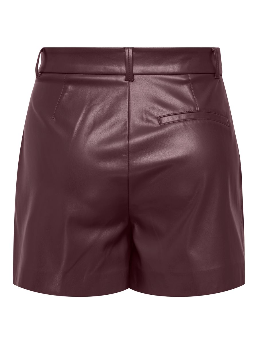 ONLSMOOTH HW FAUX LEA SHORTS CC PNT