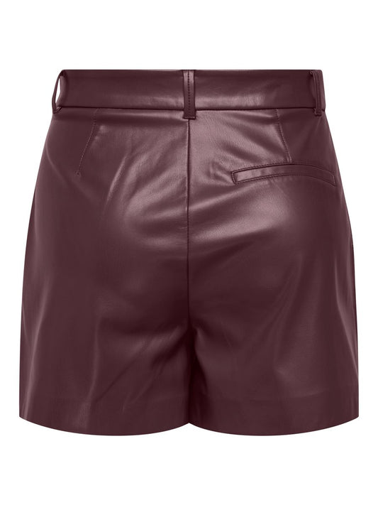 ONLSMOOTH HW FAUX LEA SHORTS CC PNT