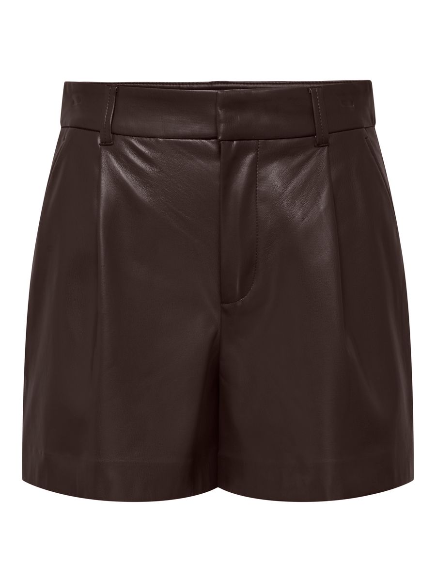 ONLSMOOTH HW FAUX LEA SHORTS CC PNT