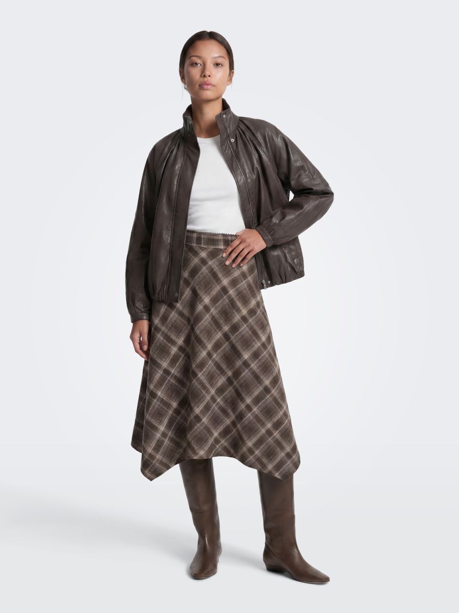 ONLGUKA LONG ASSY CHECK SKIRT WVN