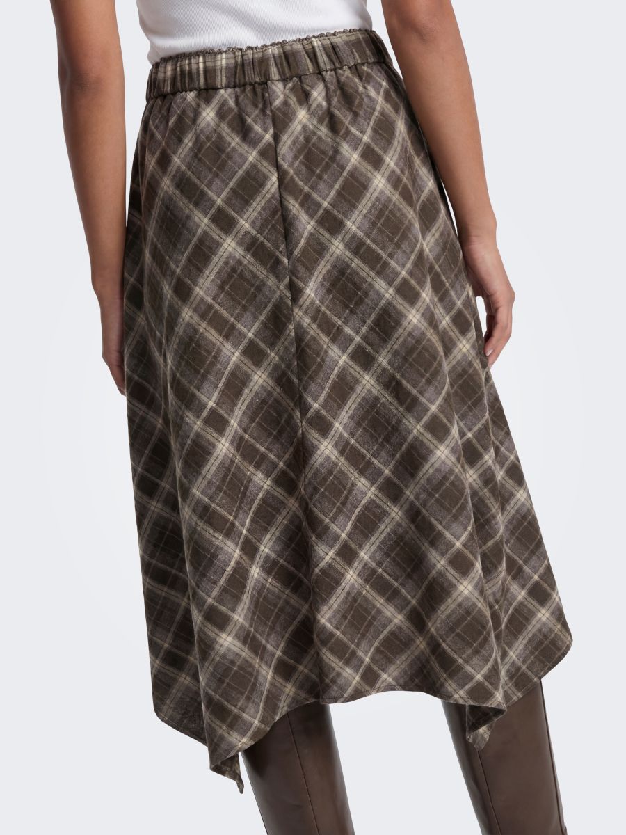 ONLGUKA LONG ASSY CHECK SKIRT WVN