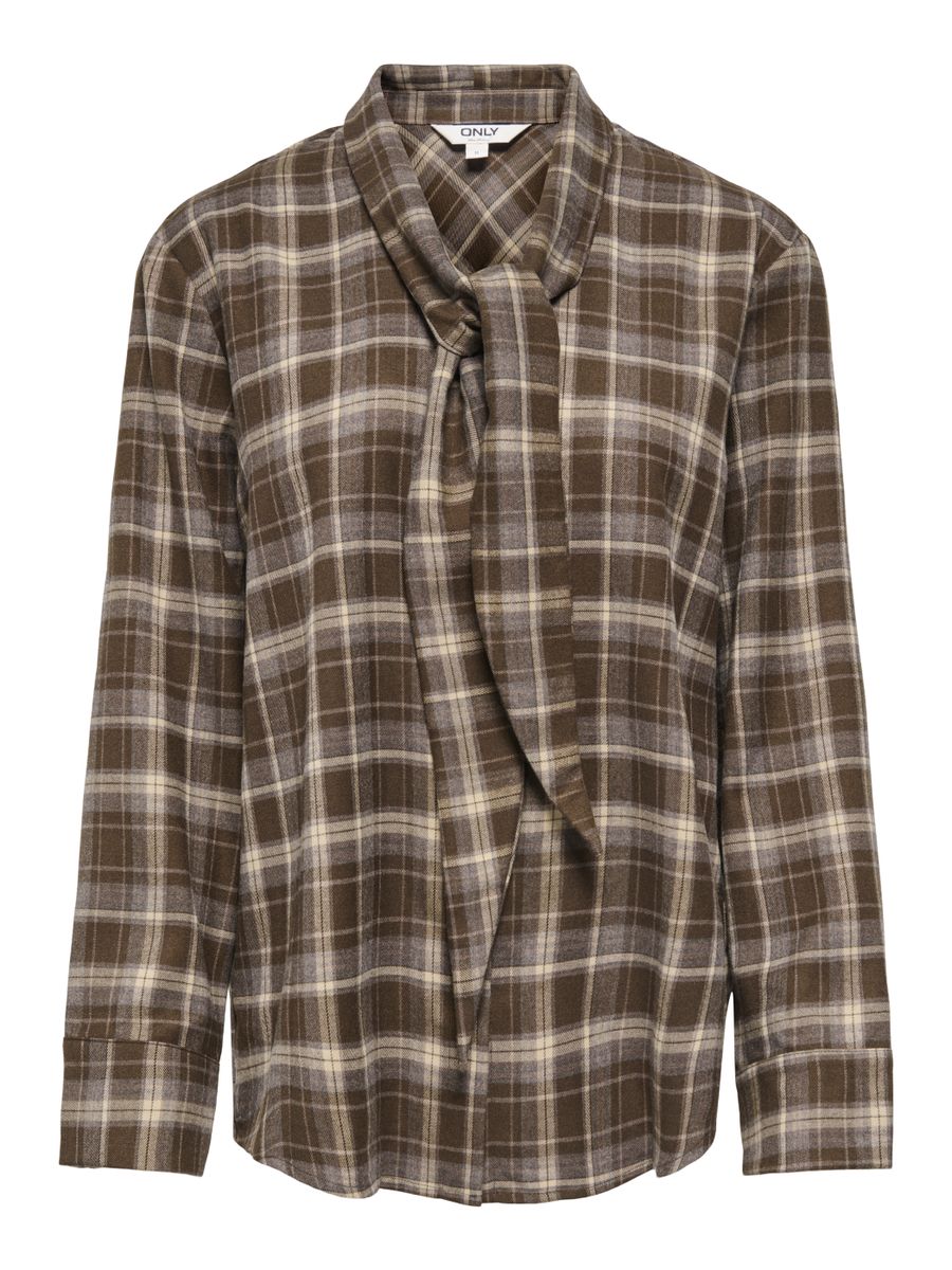 ONLGUKA L/S TIE ASSY CHECK SHIRT WVN