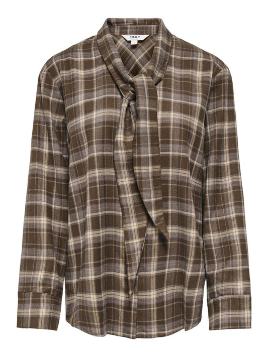 ONLGUKA L/S TIE ASSY CHECK SHIRT WVN
