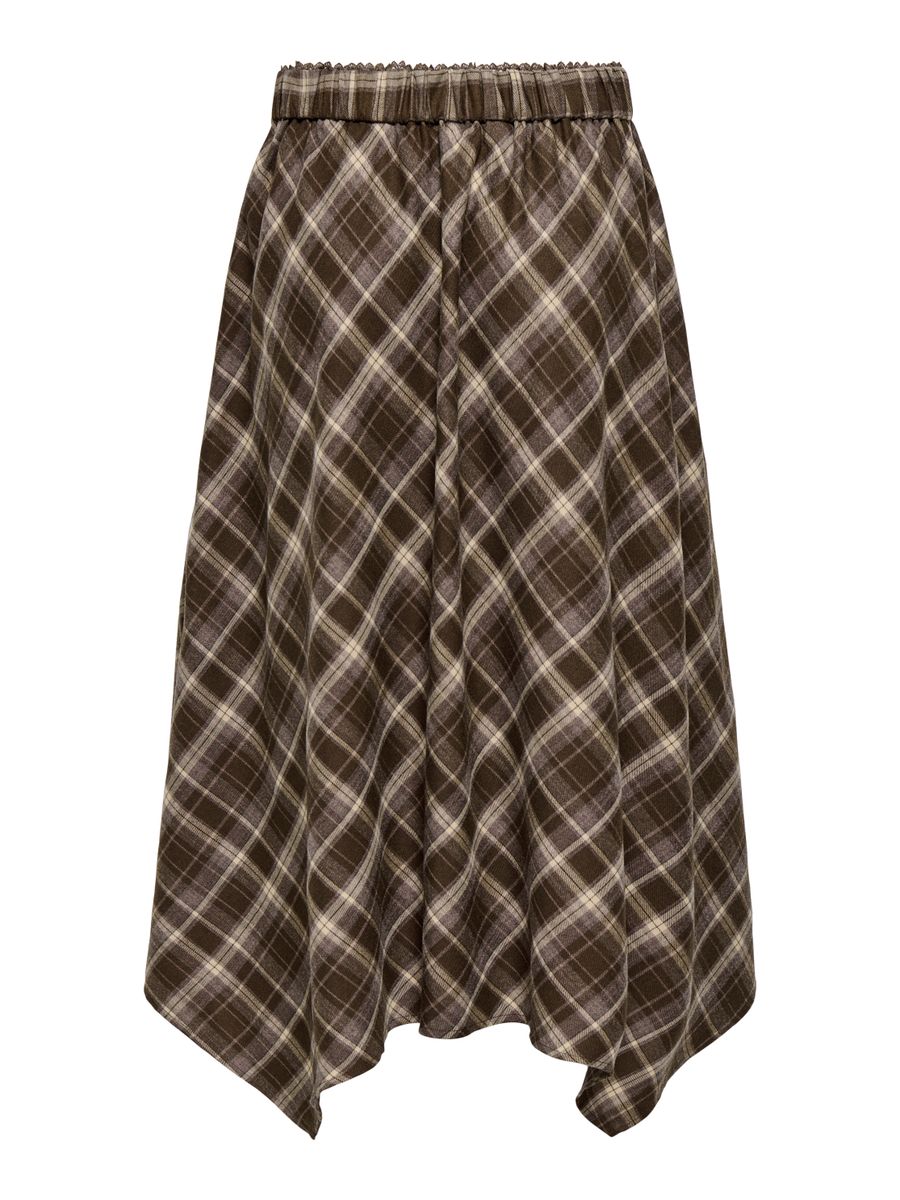 ONLGUKA LONG ASSY CHECK SKIRT WVN