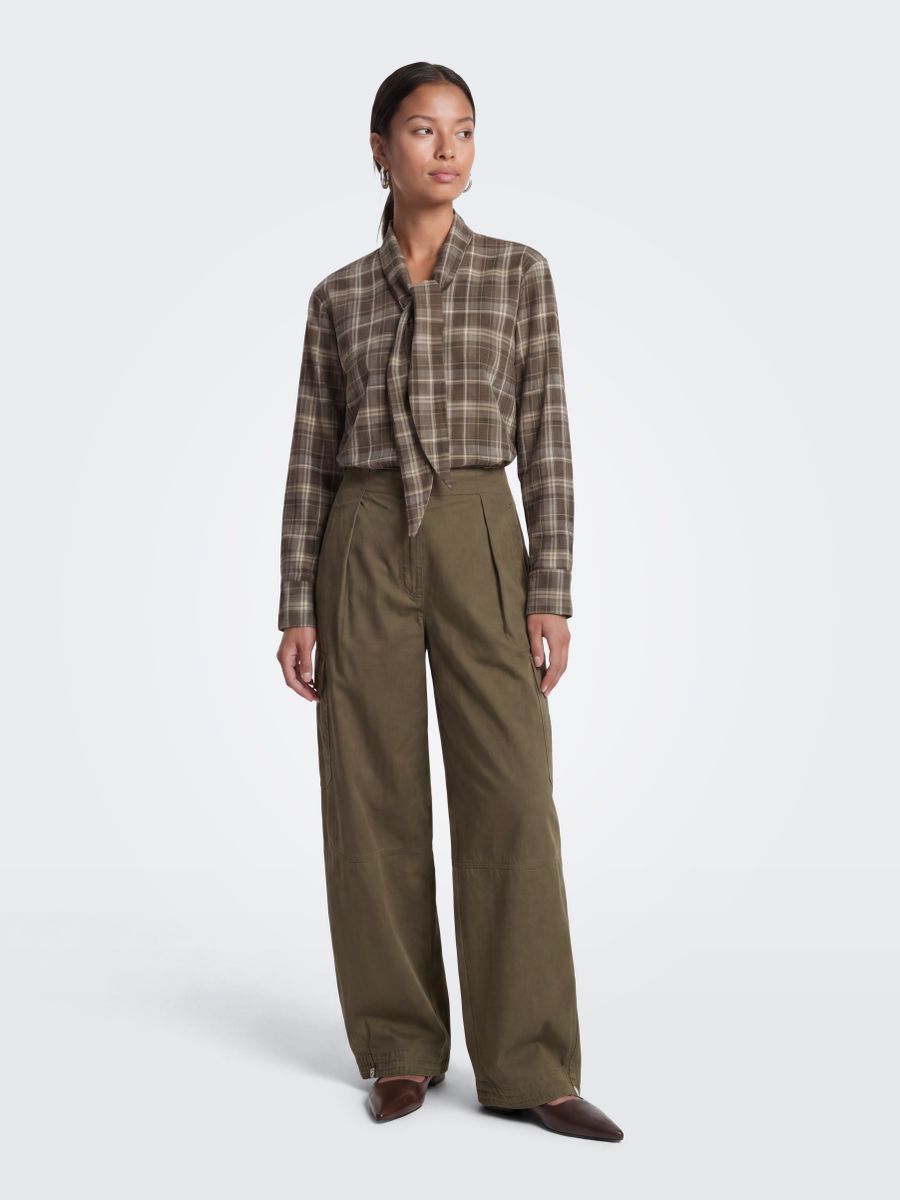 ONLGUKA L/S TIE ASSY CHECK SHIRT WVN