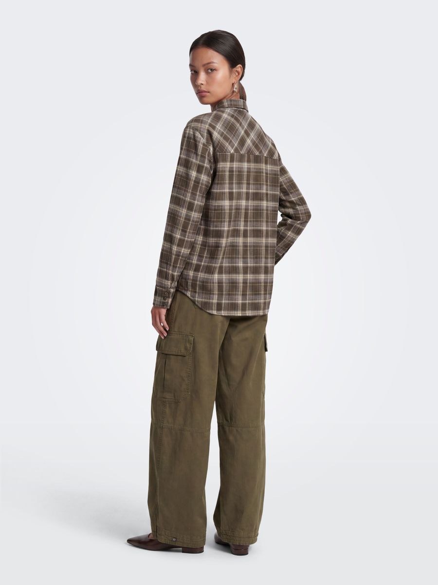 ONLGUKA L/S TIE ASSY CHECK SHIRT WVN