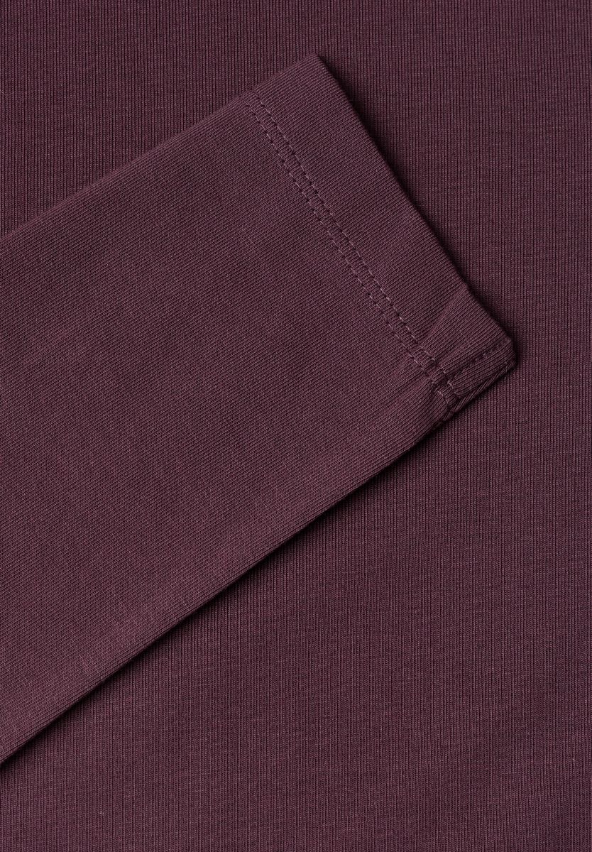 Langarm Shirt in Unifarbe mit Rollkragen