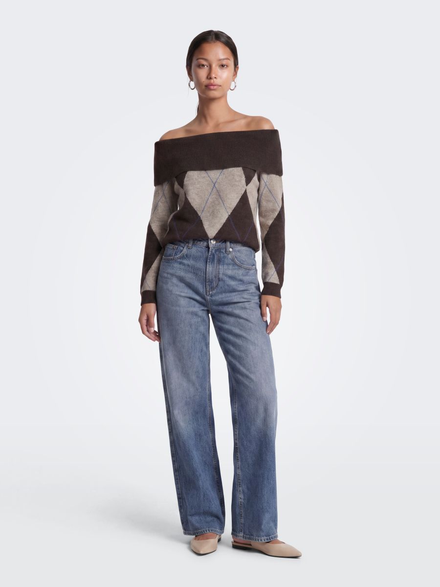 ONLALIVIA LS OFF SHOULDER KNT