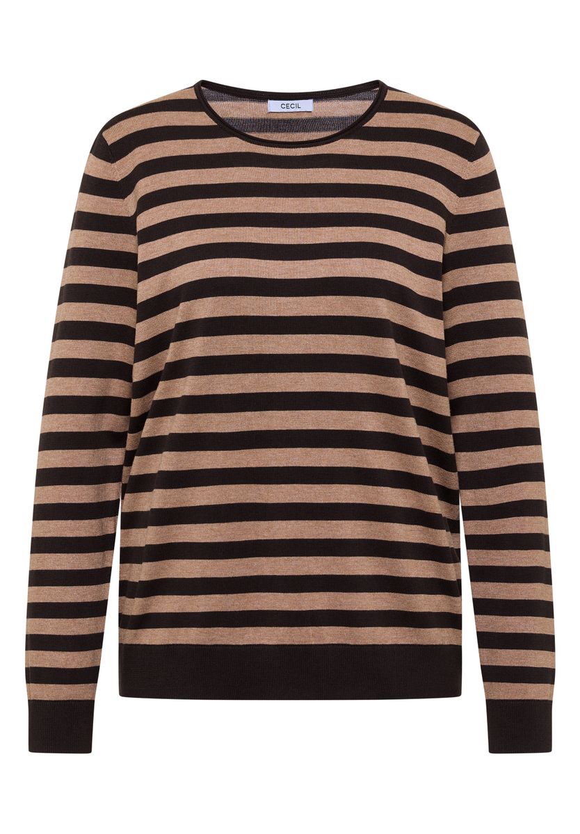 Pullover mit Rundhals und Streifen