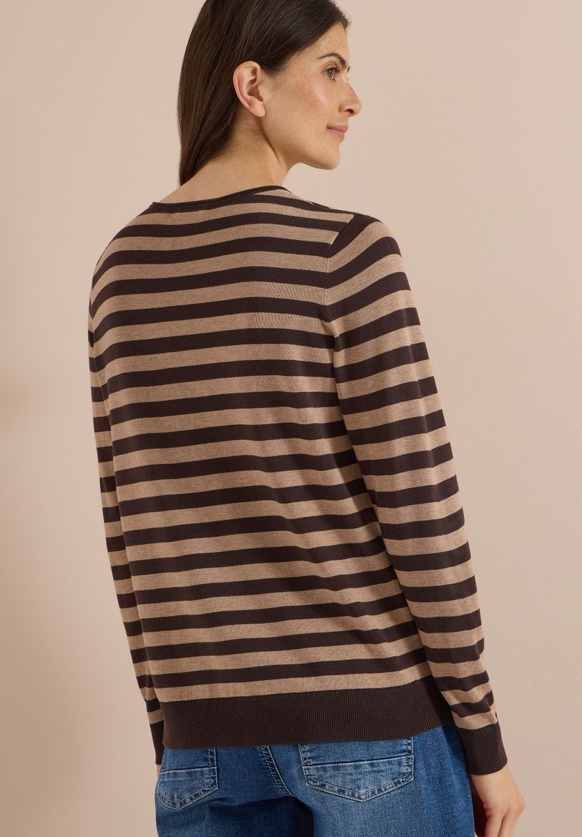 Pullover mit Rundhals und Streifen