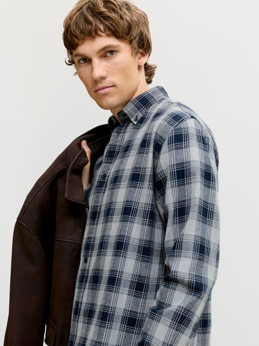 JPRBLUHARVEY CHECK L/S SHIRT SN