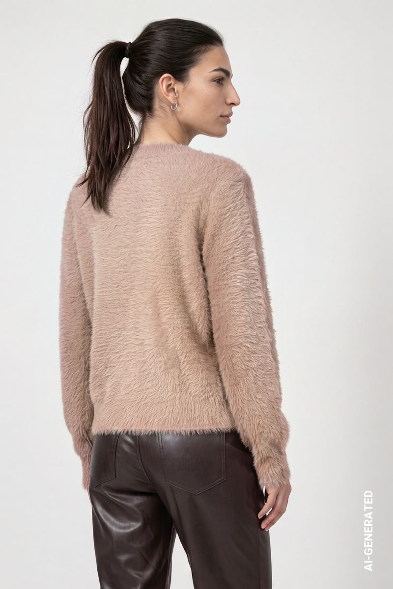Strickjacke mit flauschiger Haptik