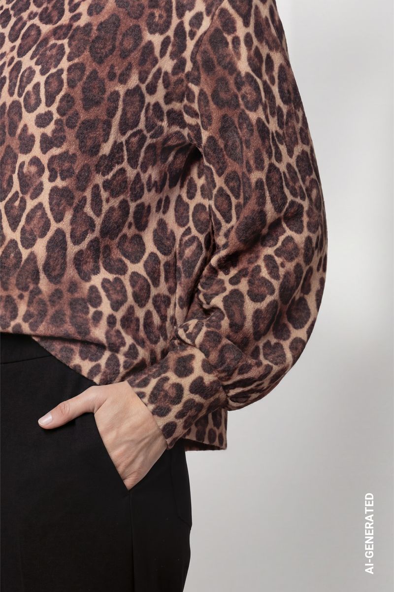 Sweatshirt mit Leomuster