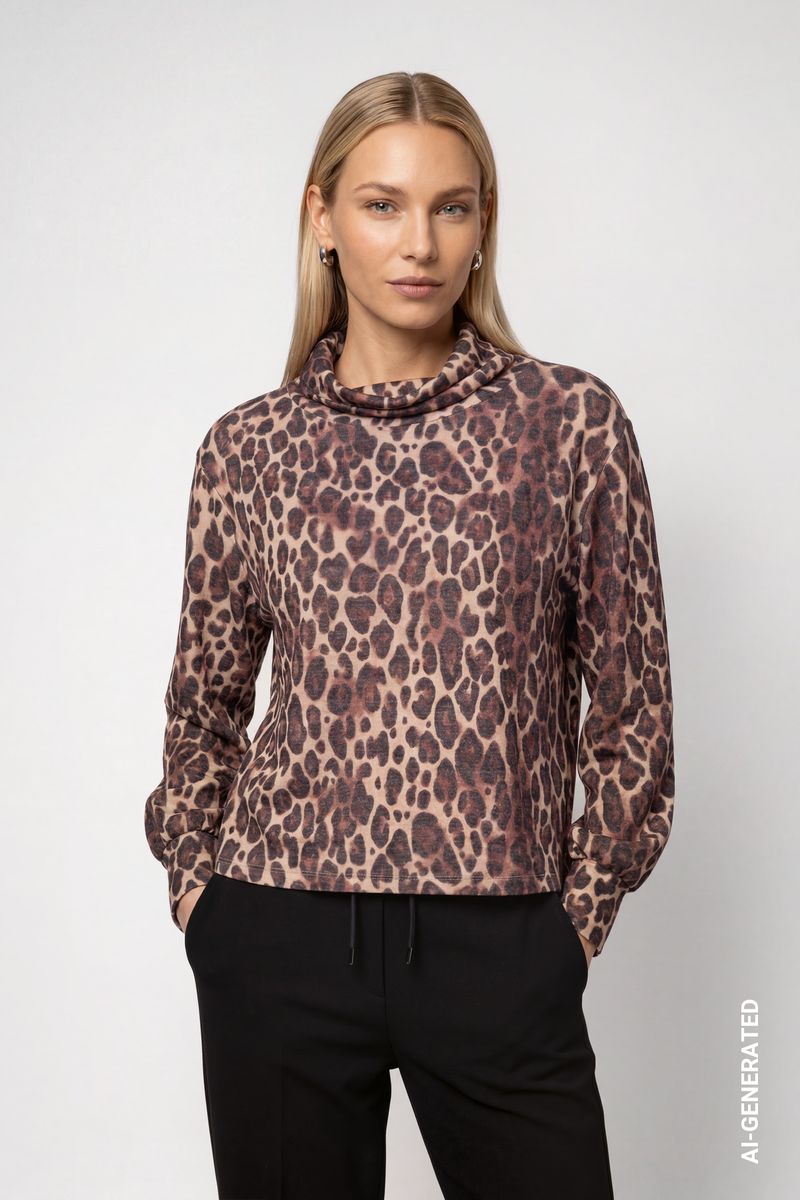 Sweatshirt mit Leomuster