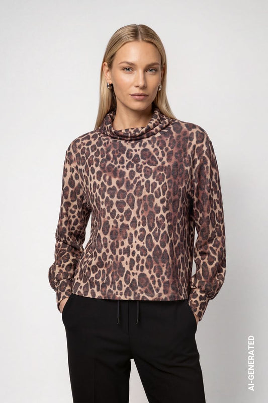 Sweatshirt mit Leomuster