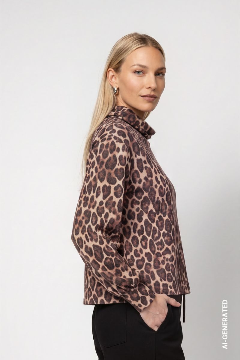 Sweatshirt mit Leomuster