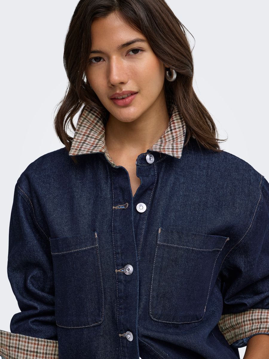 ONLVERA LS CHECK DNM SHIRT SIJI