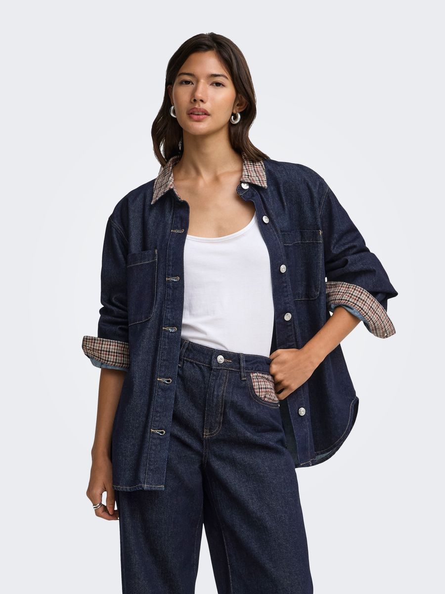 ONLVERA LS CHECK DNM SHIRT SIJI