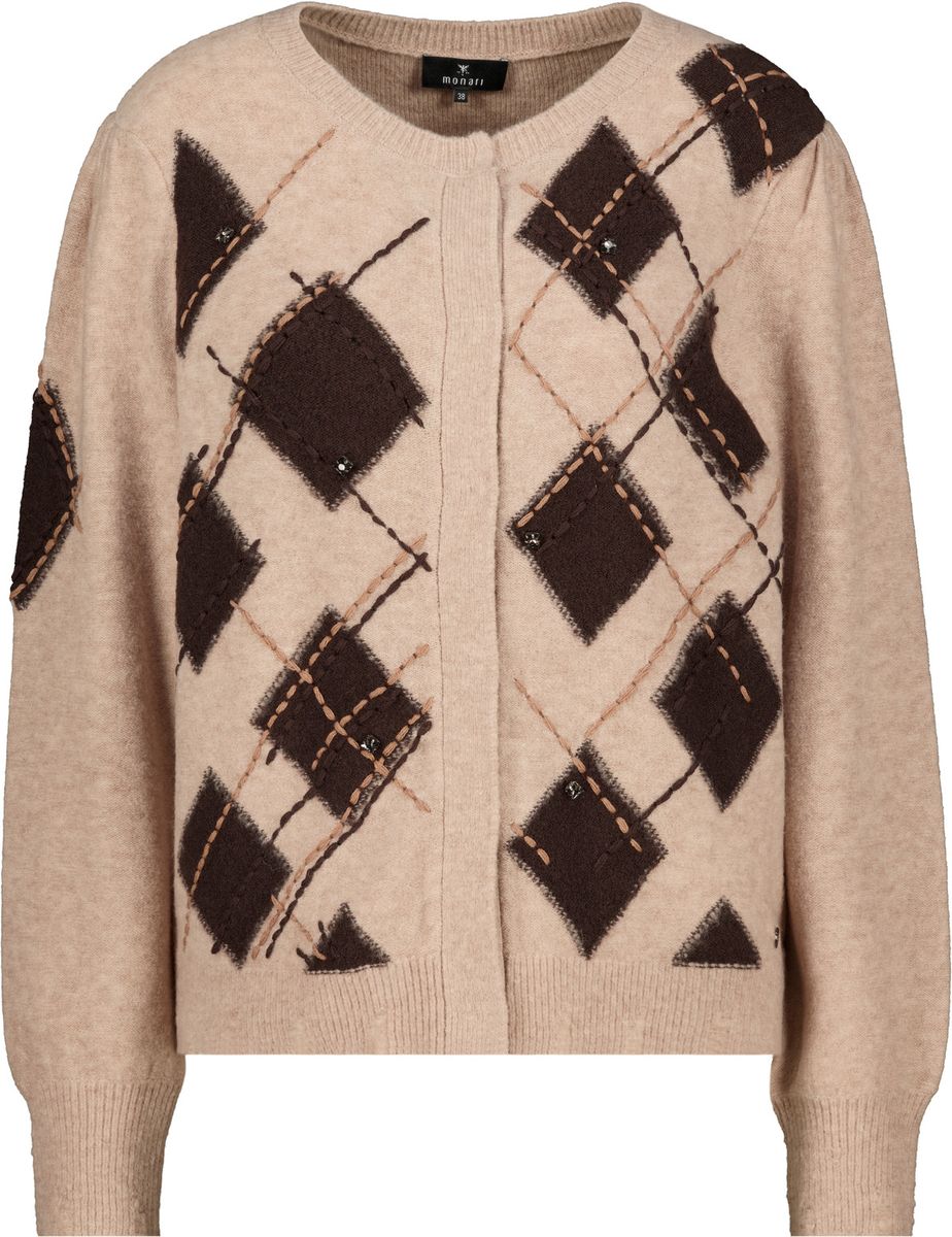 Strickjacke mit Rautenmuster