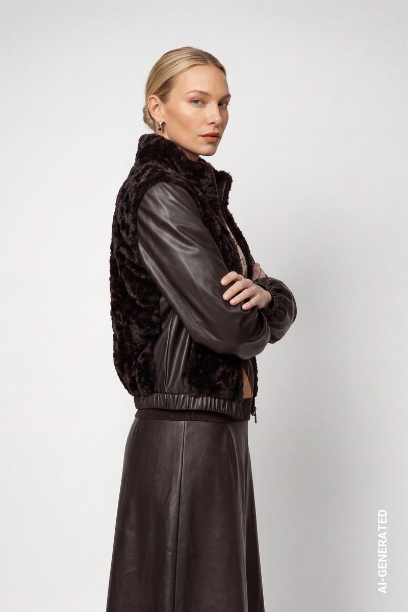 Jacke mit Kunstfell