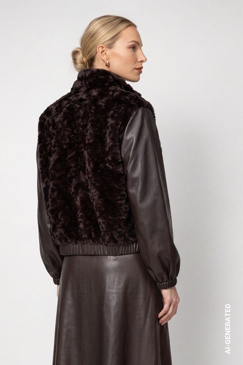 Jacke mit Kunstfell