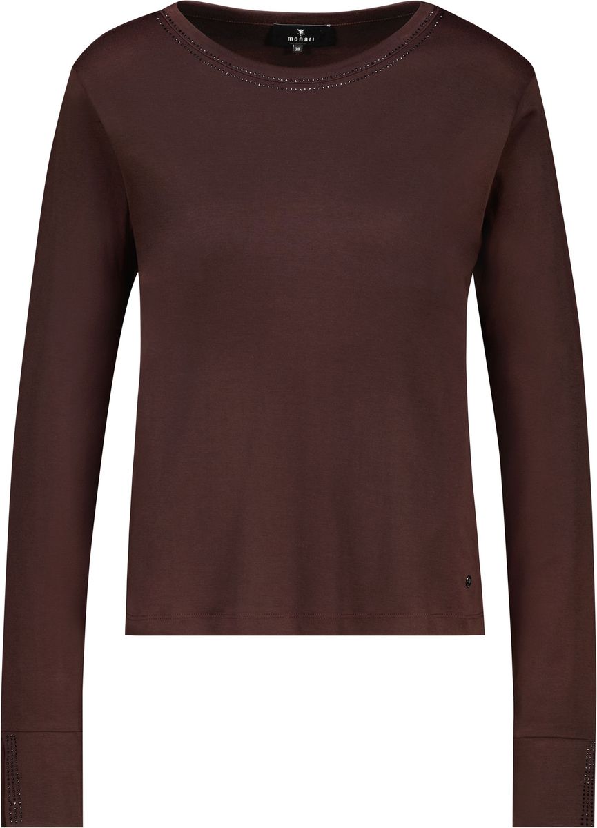 Langarmshirt mit Strassdetails