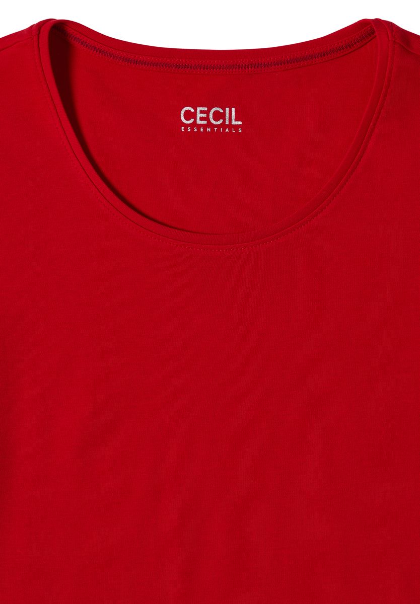 Basic Langarm Shirt mit Rundhals