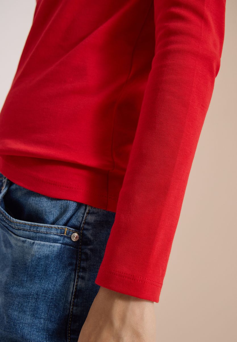 Basic Langarm Shirt mit Rundhals