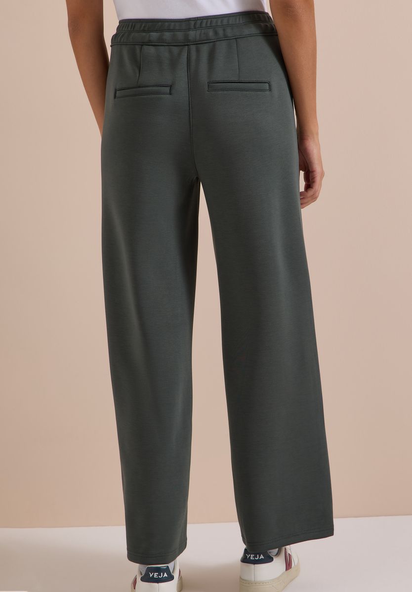 Wide Leg Hose in Silk-Touch-Qualität