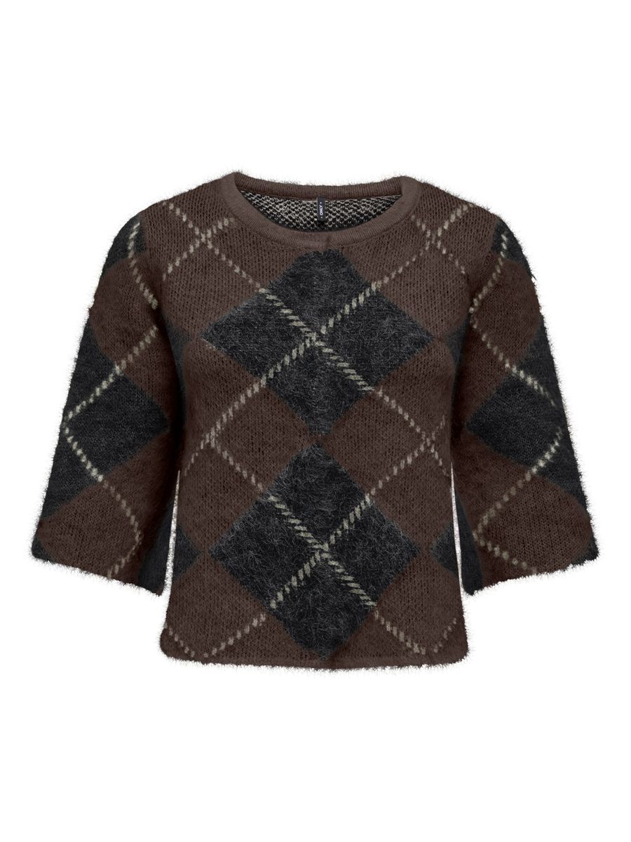ONLNOEME SS PATTERN O-NECK KNT