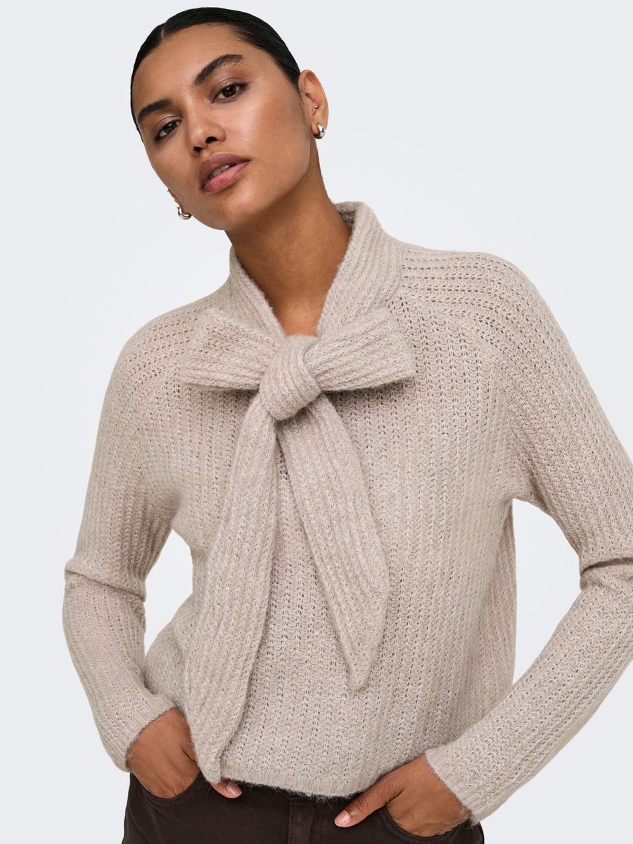 ONLKAPPA LS BOW HIGHNECK KNT