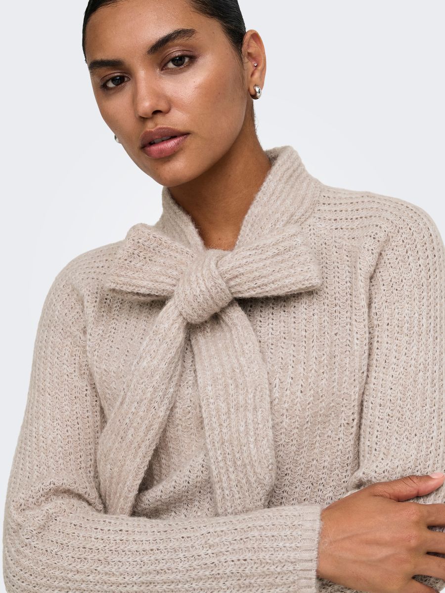 ONLKAPPA LS BOW HIGHNECK KNT