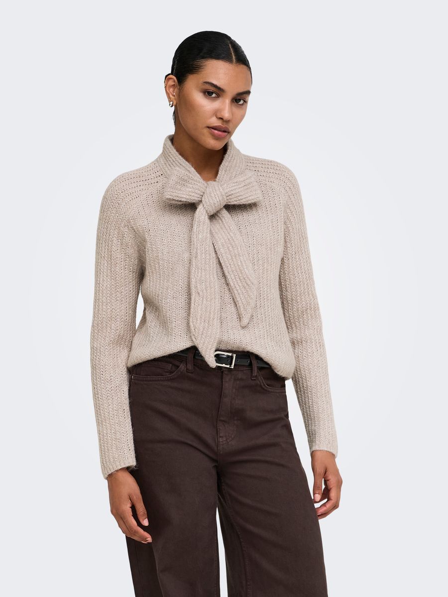 ONLKAPPA LS BOW HIGHNECK KNT