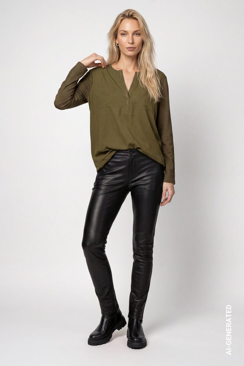 Blusenshirt mit Schmuckdetails