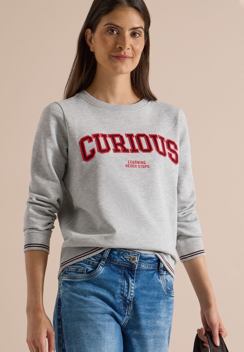 Sweatshirt mit Rundhals und Stickerei