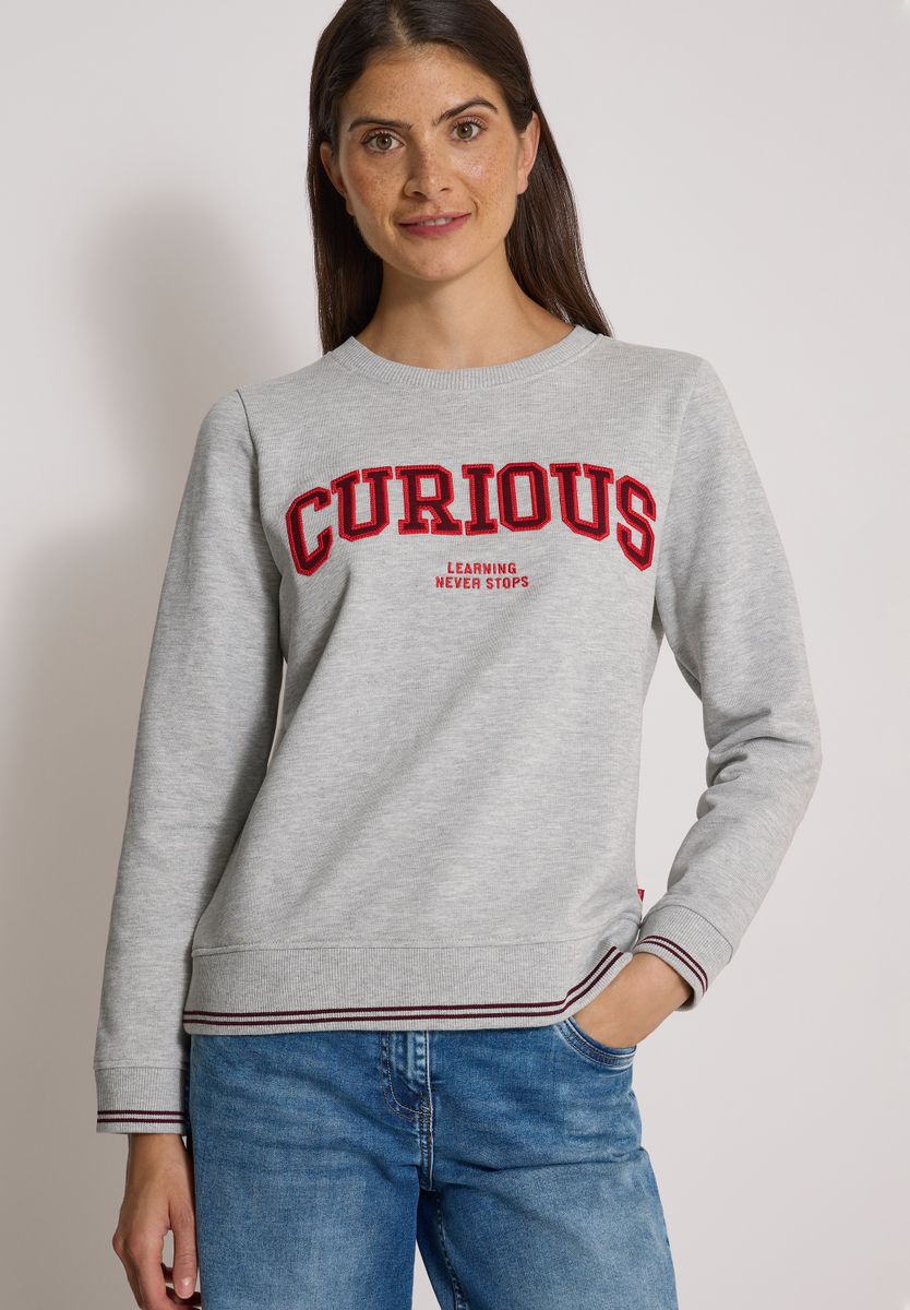 Sweatshirt mit Rundhals und Stickerei