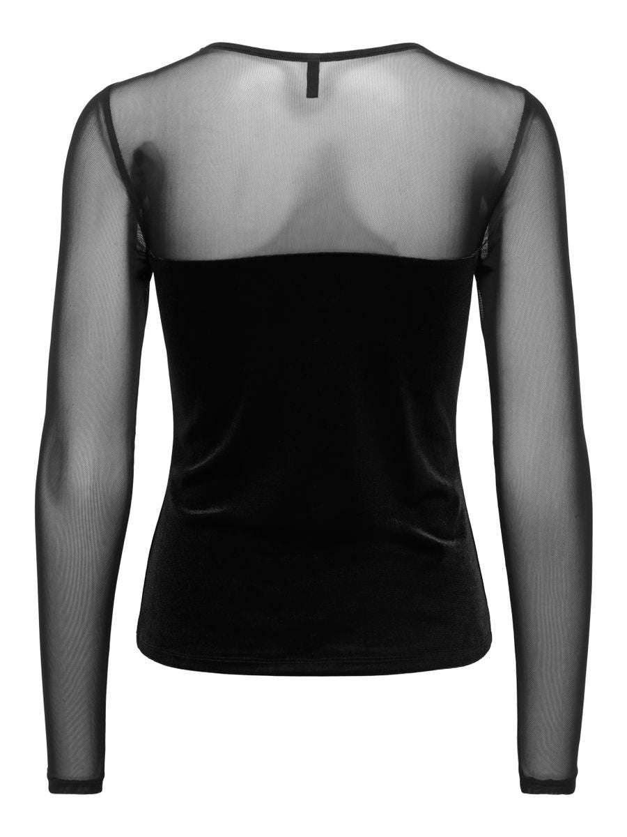 ONLSMOOTH L/S MESH MIX TOP BOX JRS