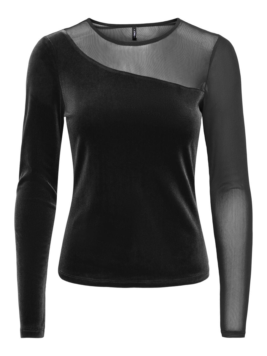 ONLSMOOTH L/S MESH MIX TOP BOX JRS