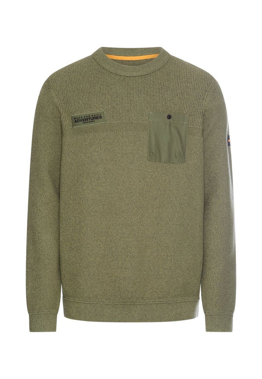 Strickpullover mit Brusttasche