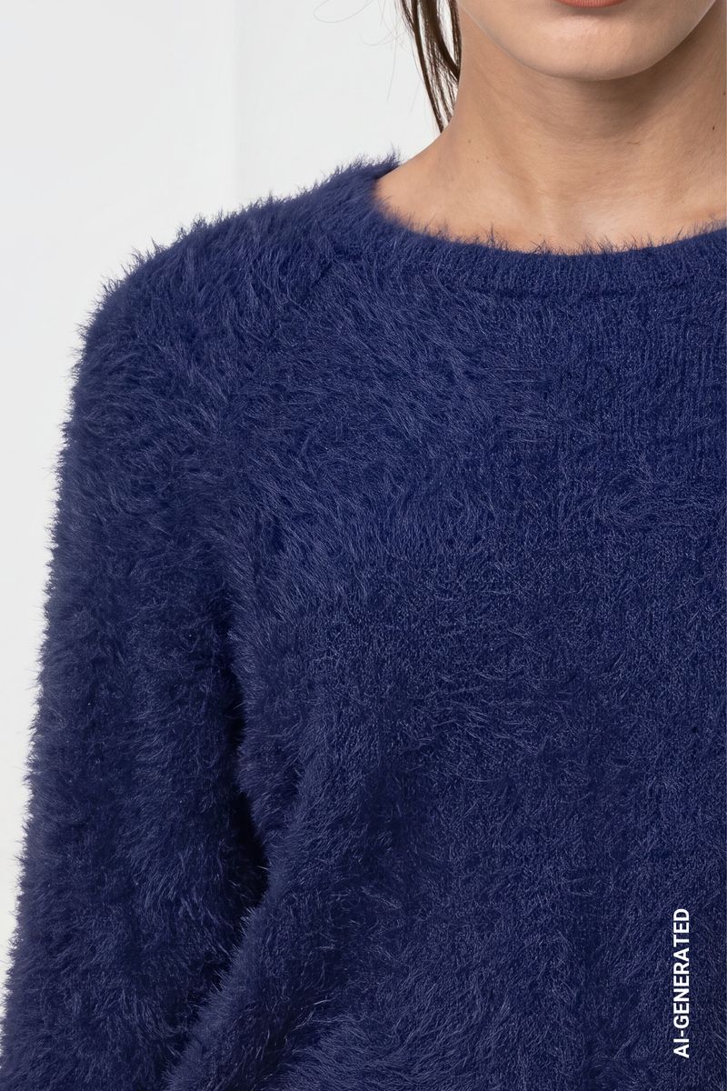 Strickpullover aus Plüschgarn