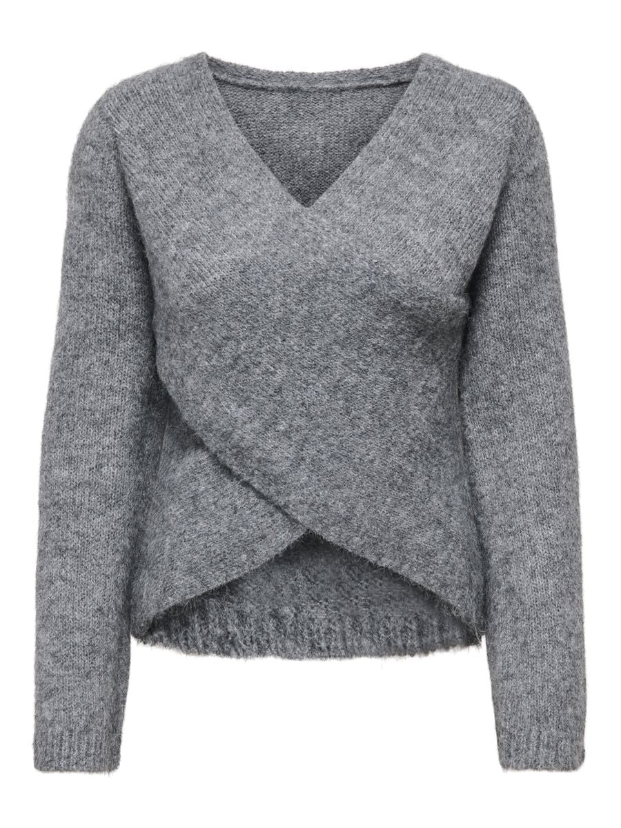 ONLMAGGIE LS CROSS V-NECK CC KNT